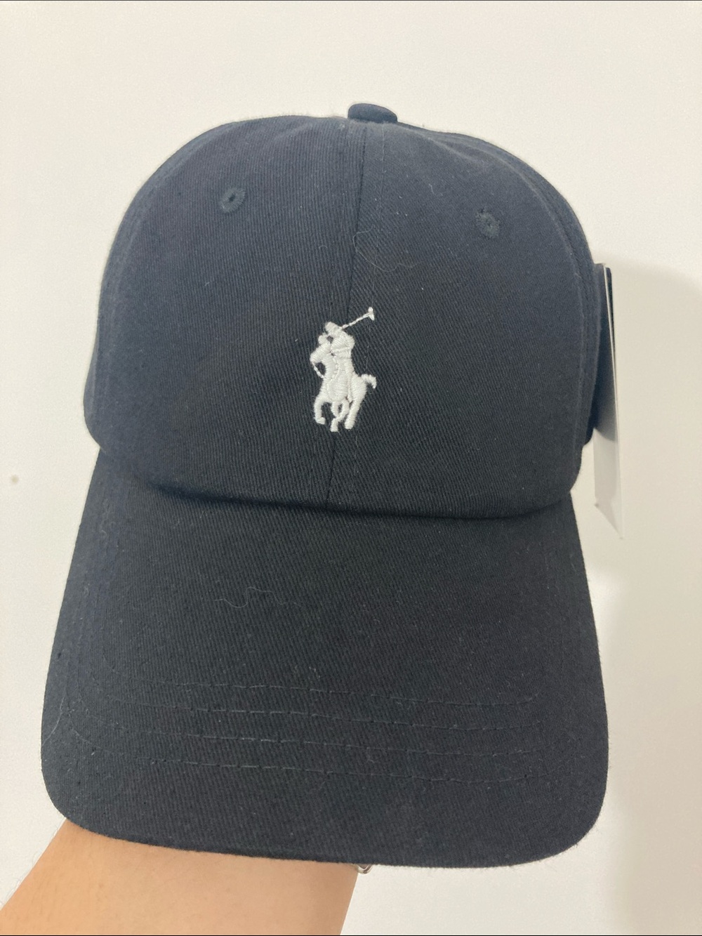Polo Ralph Lauren Classic Black Baseball Cap with White Pony